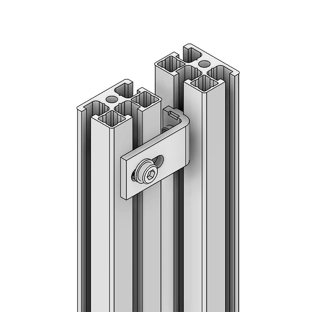 41-430-1 MODULAR SOLUTIONS ALUMINUM BRACKET<BR>GUARD UNIT FIXING ANGLE 19 W/HARDWARE